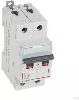Legrand DX3 Leitungsschutzschalter D-Charakteristik 16A 2-polig 10kA (409451)