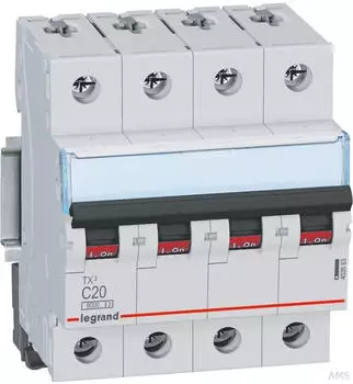 Legrand TX3 Leitungsschutzschalter B-Charakteristik 50A 4-polig 6kA 400VAC (403422)