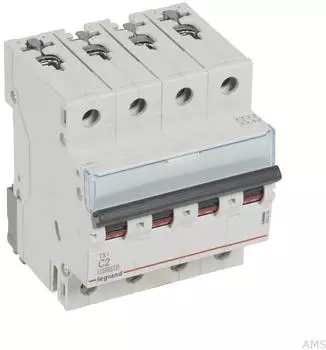 Legrand TX3 Leitungsschutzschalter C-Charakteristik 2A 4-polig 10kA 400VAC (404249)