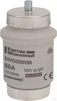 Mersen Sicherungseinsatz gG DIV AC500V, 80A, silber (V216609)
