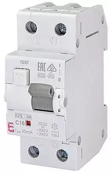 ETI KZS-2M Fehlerstromschutzschalter 2P 16A Typ A 30mA (002173224)