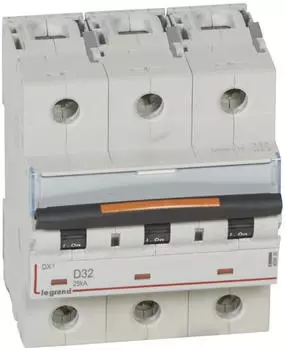 Legrand DX3 Leitungsschutzschalter D-Charakteristik 32A 3-polig 25kA 400VAC (409836)