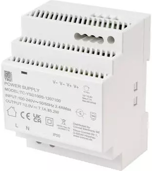 TRU Components Hutschienen-Netzteil (DIN-Rail) 12V/DC 7.1A 85.2W (TC-13710884)