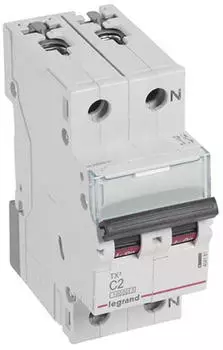 Legrand TX3 Leitungsschutzschalter C-Charakteristik 2A 1-polig+N 10kA (404181)