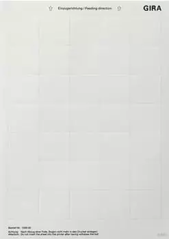 Gira Beschriftungsb&ouml;gen 38x36mm (108900)