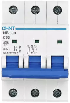CHINT NB1-63 Leitungsschutzschalter 3P C63 6kA 240V/415V (179710)