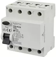 Sygonix SY-6438024, Sygonix SY-6438024 SYG-RCCB 3P+N/A63/10kA/300mA
