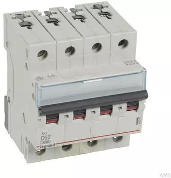 Legrand TX3 Leitungsschutzschalter D-Charakteristik 32A 4-polig 6kA (403775)