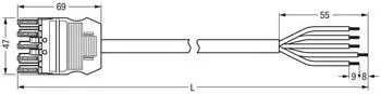 Wago WINSTA&reg; MIDI Anschlussleitung 5-polig 1m (771-9995/106-102)