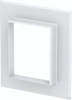 OBO Bettermann Wandabschlussblende geschlossen 158x178x25mm Aluminium reinwei&szlig; RAL 9010 (6279020)