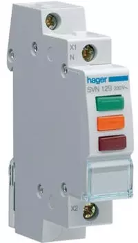 Hager SVN129 LED-Signalleuchte Rot/Gr&uuml;n/Orange 230VAC (SVN129)