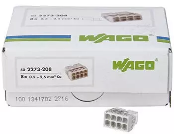 Kopp WAGO Compact Verbindungsdosenklemme 8-Leiter 0,5-2,5mm² 50 Stück (33346424)