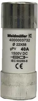 Weidm&uuml;ller Feinsicherung WSFL 22x58mm 40A 1,5kV GPV (4000003732)