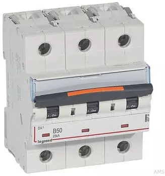 Legrand DX3 Leitungsschutzschalter B-Charakteristik 50A 3-polig 25kA 400VAC (409734)