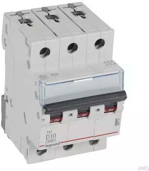 Legrand TX3 Leitungsschutzschalter 3-polig Typ D 10A 6kA 400VAC (403753)