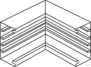 HKL Inneneck 90&deg; Kabelkanal Kunststoff 133x66mm reinwei&szlig; (BI1308.3)