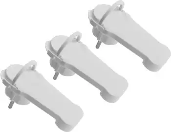 Meister Schutzkontaktstecker Winkelstecker flach wei&szlig; IP20 1,5mm&sup2; 3er-Set (7421090)