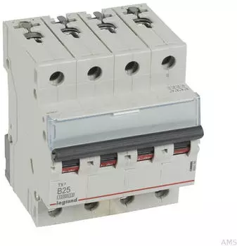 Legrand TX3 Leitungsschutzschalter B-Charakteristik 25A 4-polig 10kA 400VAC (404156)
