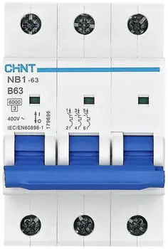 CHINT NB1-63 Leitungsschutzschalter 3P B6 6A 6kA 240V/415V (179695)