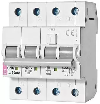 ETI KZS-4M A FI-LS-Schalter 3-polig+N, Typ A, C32/0,3A, unverzögert (2174527)