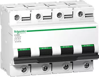 Schneider Electric C120N Leitungsschutzschalter 4P, 100A, Charakteristik D, 10kA (A9N18392)