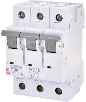 ETI ETIMAT 6 Leitungsschutzschalter 3-polig C20 6kA AC (002145517)