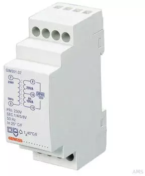 Gewiss Klingeltrafo 230V/8-12V 10VA 2TE (GW96423)