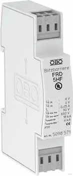 OBO Bettermann FRD 5 HF &Uuml;berspannungsableiter Zweileitersystem 4VAC/6VDC 9kA (509857)