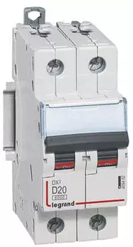Legrand DX3 Leitungsschutzschalter D-Charakteristik 20A 2-polig 10kA (409452)