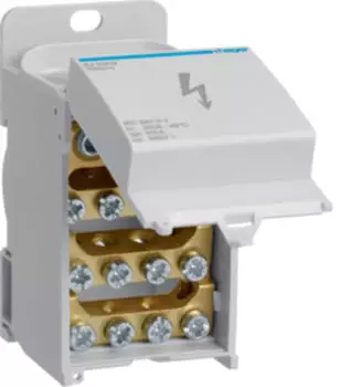 Hager Verteilerblock 1-polig 250A mit Frontabdeckung (KJ02AN)