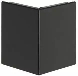 Hager Br&uuml;stungskanal Au&szlig;eneck-Abdeckung 80mm Stahlblech graphitschwarz (BRS0802A9011)