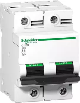 Schneider Electric C120N Leitungsschutzschalter 2P, 80A, Charakteristik B, 10kA (A9N18345)