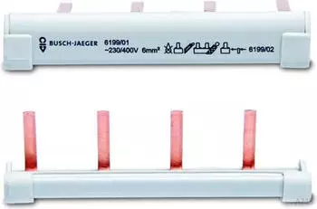 Busch-Jaeger Sammelschiene 6199/01 1-/4-polig 6mm&sup2; (2CKA006199A0001)