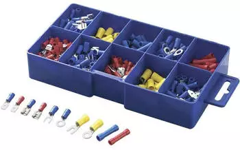 TRU Components Quetschverbinder-Sortiment 0,50&ndash;2,50mm&sup2; Blau/Gelb/Rot 450-tlg. (732038-450)