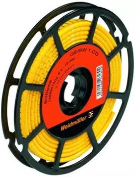 Weidm&uuml;ller Kabelmarkierer CLI M2-4 GE/SW, Zahl 0, gelb, 2,5-16mm&sup2; (1568301502)