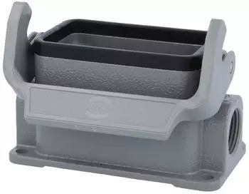 Harting Han 10B-asg2-LB-M20 Sockelgeh&auml;use, Aluminium, Haube mit L&auml;ngsb&uuml;gel (19300101290)