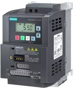 Siemens SINAMICS V20 Frequenzumrichter 1,5kW mit Filter, 1AC 200-240V (6SL32105BB215BV1)
