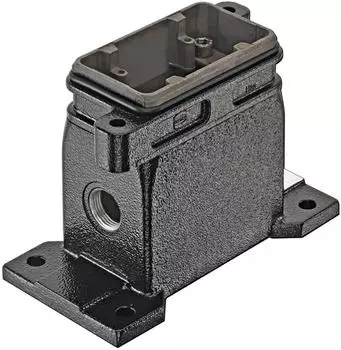 Harting Han 6HPR Sockelgeh&auml;use, 1xM20 seitlicher Kabelabgang, Schraubverriegelung (19400061260)