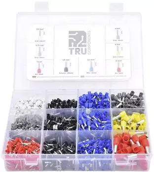 TRU Components Aderendh&uuml;lsen-Sortiment 0,5&ndash;10mm&sup2; teilisoliert 1800-tlg. (TC-12888372)