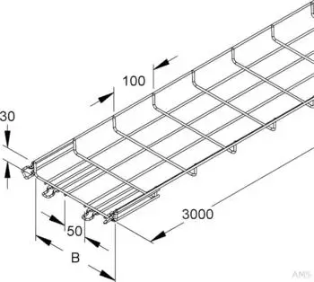 Niedax CITO Gitterrinne Edelstahl 30x100mm (MTC 30.100 E3)