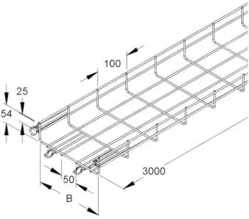 Niedax CITO MTC 54.200 F Gitterrinne 54x200x3000mm, verzinkt (MTC 54.200 F)