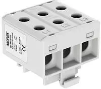 Verteilerblock f. Al/Cu geeignet 6x2,5-35mm2 grau 3pol. 1000V AC/DC Klemme...