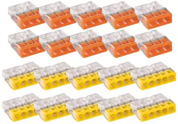 Vasalat WAGO 2273 Verbindungsklemmen 3-polig & 5-polig 0,5-2,5mm&sup2;, 20-teilig (2273)