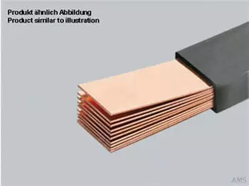 W&ouml;hner Kupferschiene 8x24x1mm, 679A, 2m (01323)