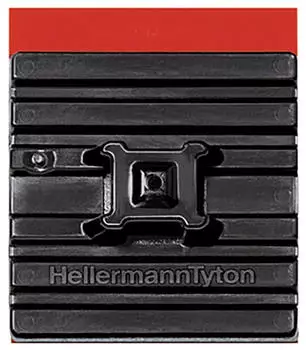 HellermannTyton FMB4APT-A-PA66HS-BK selbstklebender Befestigungssockel, flexibel, schwarz, 10 St&uuml;ck (151-03669)