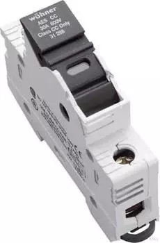 W&ouml;hner Sicherungssockel f&uuml;r Zylindersicherungen, 1-polig, mit LED, 12 St&uuml;ck (31298)