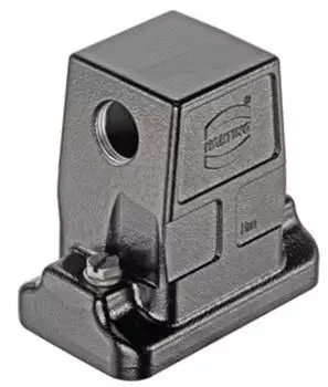 Harting Han 6HP Direct T&uuml;llengeh&auml;use, Schraubverriegelung, M20 seitlich, schwarz (19397060545)