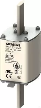 Siemens SITOR-Sicherungseinsatz NH2, Messerkontakte, 630A, 690V AC (3NE83360MK)