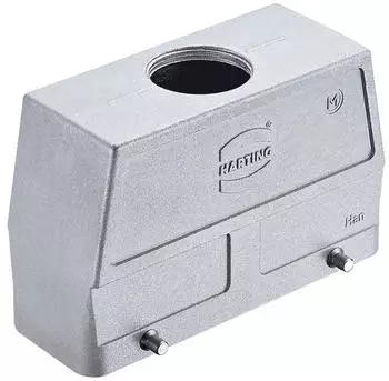 Harting Han 24B EMV/High Temp T&uuml;llengeh&auml;use hoch, 1xM32 gerader Kabelabgang (19628240427)