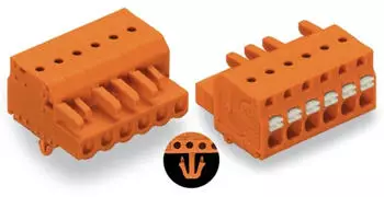 Wago 1-Leiter-Federleiste Push-in 3-polig 5,08mm orange (2231-303/008-000)